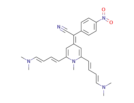 2-[2,6-bis(4-dimethylaminobuta-1(E),3(E)-dienyl)-1-methylpyridin-4(1H)-ylidene]-2-(4-nitrophenyl)acetonitrile