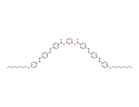 Molecular Structure of 1637480-25-1 (1,3-phenylene bis(4-(4-((4-octyloxyphenyl)azo)benzylideneamino)benzoate))