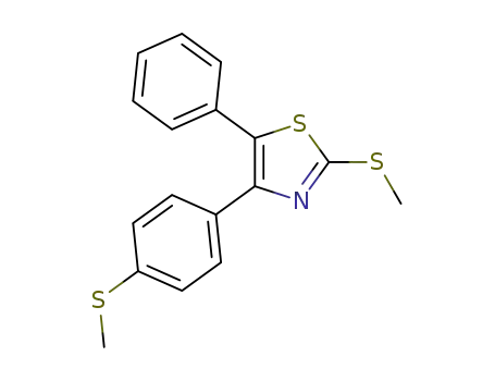 4-(4-methylthiophenyl)-5-(phenyl)-2-(methylthio)-thiazole