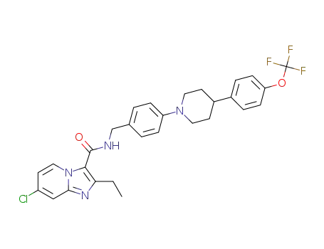 7-chloro-2-ethyl-N-(4-(4-(4-(trifluoromethoxy)phenyl)piperidin-1-yl)benzyl)imidazo[1,2-a]pyridine-3-carboxamide
