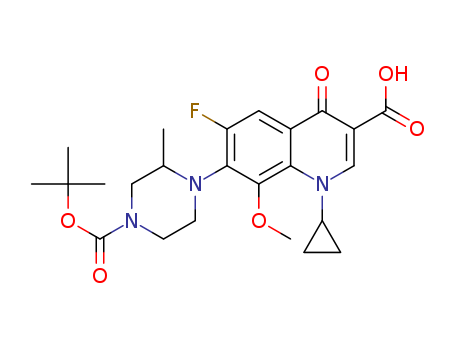 3-Quinolinecarboxylic acid, 1-cyclopropyl-7-[4-[(1,1-diMethylethoxy)carbonyl]-2-Methyl-1-piperazinyl]-6-fluoro-1,4-dihydro-8-Methoxy-4-oxo-