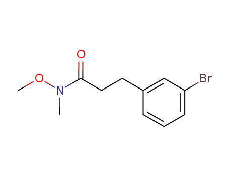 Molecular Structure of 937375-28-5 (3-(3-bromophenyl)-N-methoxy-N-methylpropanamide)