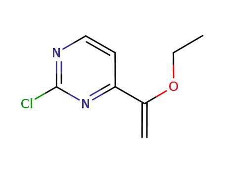 Molecular Structure of 932738-81-3 (2-chloro-4-(1-ethoxyvinyl)pyrimidine)