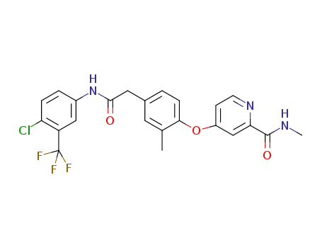 4-{4-[(4-chloro-3-trifluoromethylphenylcarbamoyl)methyl]-2-methylphenoxy}-pyridine-2-carboxyl acid methylamide