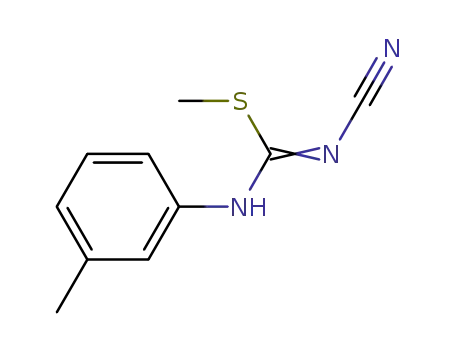Molecular Structure of 21504-97-2 (1-CYANO-2-METHYL-3-(3-METHYLPHENYL)ISOTHIOUREA)
