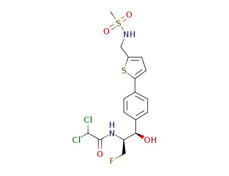2,2-dichloro-N-((1R,2S)-3-fluoro-1-hydroxy-1-(4-(5-(methylsulfonamidomethyl)thiophen-2-yl)phenyl)propan-2-yl)acetamide