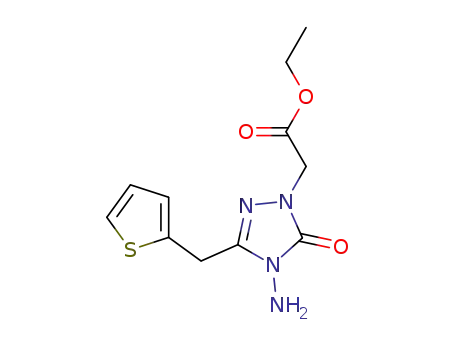 ethyl 2-(4-amino-5-oxo-3-(thiophene-2-ylmethyl)-4,5-dihydro-1,2,4-triazole-1-yl)acetate