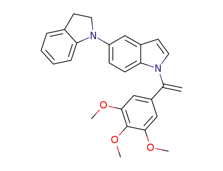 5-(indolin-1-yl)-1-(1-(3,4,5-trimethoxyphenyl)vinyl)-1H-indole