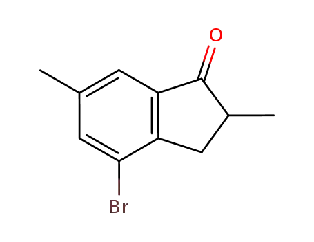 Molecular Structure of 892574-45-7 (4-bromo-2,6-dimethylindan-1-one)