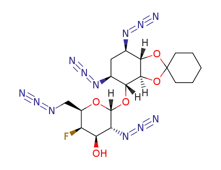 1,3,2’,6’-tetrazido-5,6-O-cyclohexylidene-4’-deoxy-4’-fluoro-4'-epineamine
