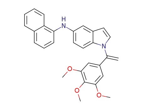 N-(naphthalen-1-yl)-1-(1-(3,4,5-trimethoxyphenyl)vinyl)-1H-indol-5-amine