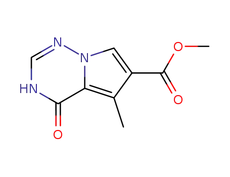 Molecular Structure of 310431-29-9 (Methyl 5-methyl-4-oxo-1,4-dihydropyrrolo[2,1-f][1,2,4]triazine-6-carboxylate)