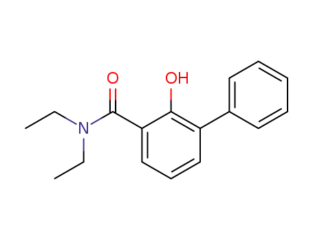 Molecular Structure of 63992-45-0 (N,N-Diethyl-2-hydroxy-1,1'-biphenyl-3-carboxamide)