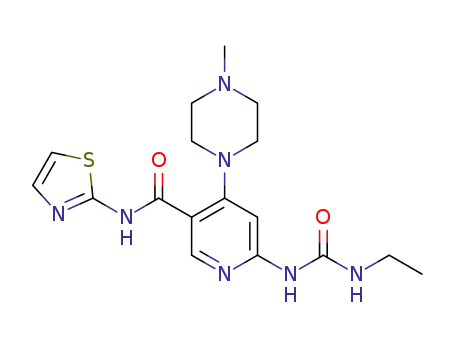 6-(3-ethylureido)-4-(4-methylpiperazin-1-yl)-N-(thiazol-2-yl)nicotinamide