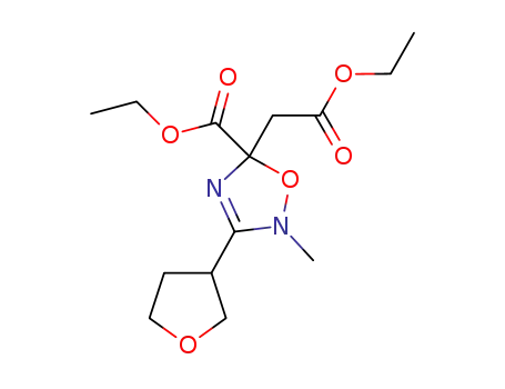 ethyl 5-(2-ethoxy-2-oxoethyl)-2-methyl-3-(tetrahydrofuran-3-yl)-2,5-dihydro-1,2,4-oxadiazole-5-carboxylate