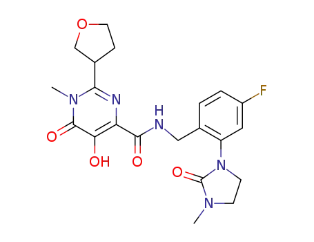 N-(4-fluoro-2-(3-methyl-2-oxoimidazolidin-1-yl)benzyl)-5-hydroxy-1-methyl-6-oxo-2-(tetrahydrofuran-3-yl)-1,6-dihydropyrimidine-4-carboxamide