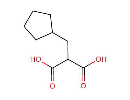 Molecular Structure of 5243-36-7 (Propanedioic acid, (cyclopentylmethyl)-)