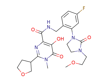 N-(4-fluoro-2-(3-(2-methoxyethyl)-2-oxoimidazolidin-1-yl)benzyl)-5-hydroxy-1-methyl-6-oxo-2-(tetrahydrofuran-3-yl)-1,6-dihydropyrimidine-4-carboxamide