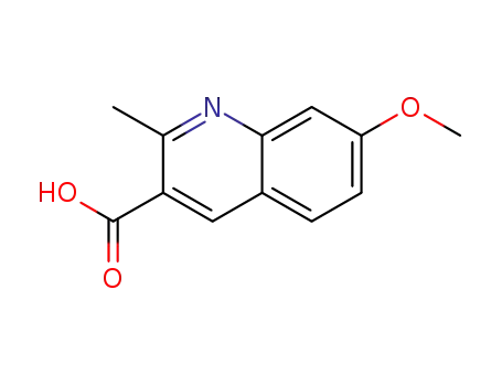 Molecular Structure of 470702-34-2 (7-METHOXY-2-METHYLQUINOLINE-3-CARBOXYLIC ACID)