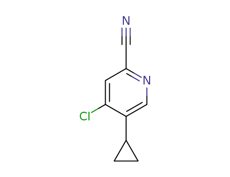Molecular Structure of 1613239-41-0 (4-chloro-5-cyclopropyl-pyridine-2-carbonitrile)