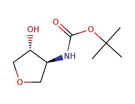 Molecular Structure of 412278-24-1 (Carbamic acid, [(3S,4R)-tetrahydro-4-hydroxy-3-furanyl]-, 1,1-dimethylethyl)