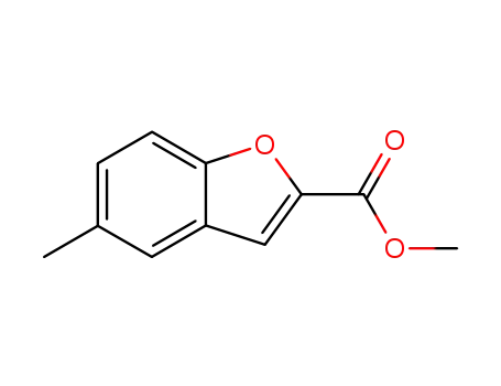 Molecular Structure of 82788-34-9 (METHYL 5-METHYLBENZOFURAN-2-CARBOXYLATE)