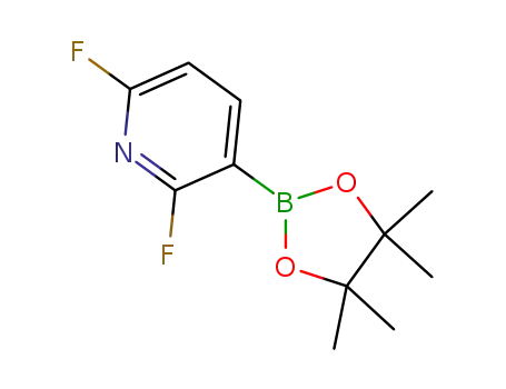 Molecular Structure of 1072945-00-6 (2,6-DIFLUOROPYRIDINE-3-BORONIC ACID, PINACOL ESTER)