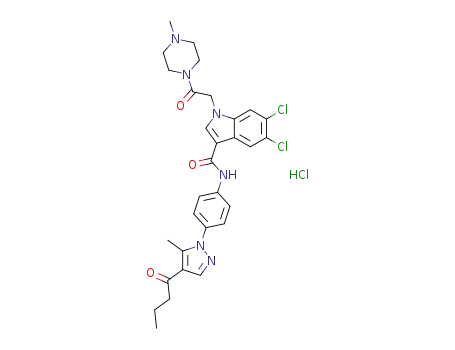 Molecular Structure of 1404535-81-4 (C<sub>30</sub>H<sub>32</sub>Cl<sub>2</sub>N<sub>6</sub>O<sub>3</sub>*ClH)