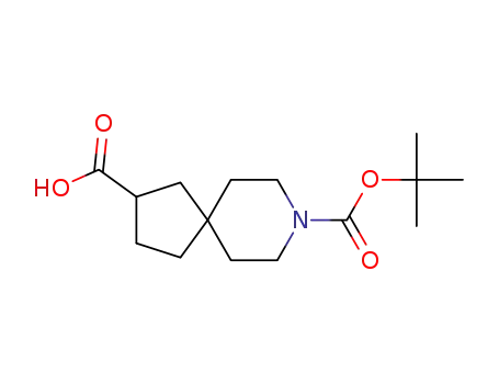 Molecular Structure of 1160247-17-5 (8-(tert-Butoxycarbonyl)-8-azaspiro[4.5]decane-2-carboxylic acid)