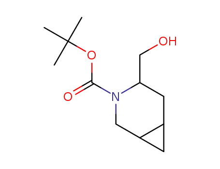 Molecular Structure of 1417743-35-1 (tert-butyl 4-(hydroxymethyl)-3-aza-bicyclo[4.1.0]heptane-3-carboxylate)