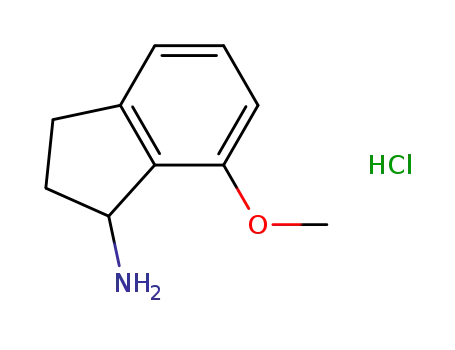 Molecular Structure of 1187160-18-4 (1-amino-7-methoxyindane hydrochloride)