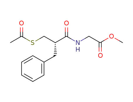 Molecular Structure of 124815-66-3 (methyl N-[(2S)-3-(acetylsulfanyl)-2-benzylpropanoyl]glycinate)