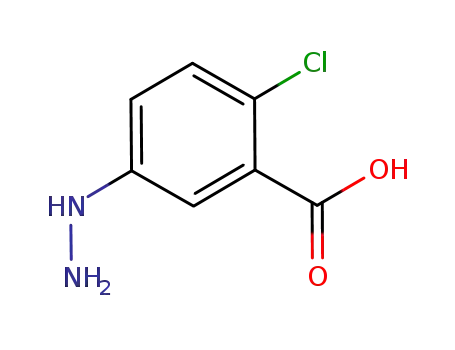 Molecular Structure of 327092-95-5 (Benzoic acid, 2-chloro-5-hydrazino- (9CI))