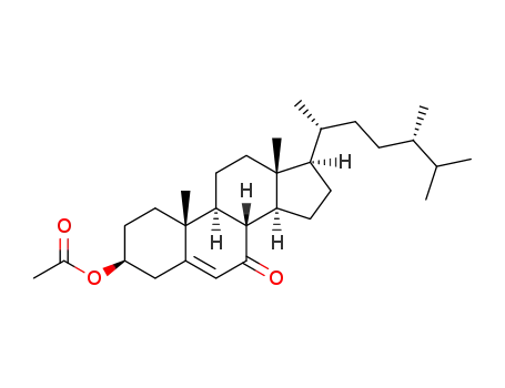 Molecular Structure of 71486-03-8 (ergost-5-en-7-on-3β-ol acetate)