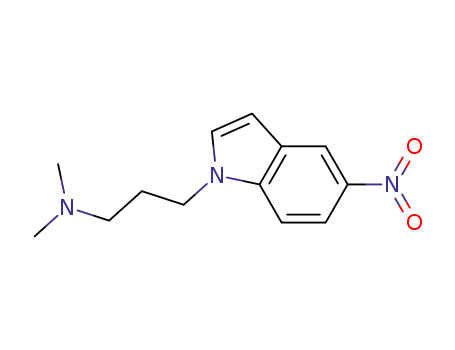 Molecular Structure of 954386-92-6 (N,N-dimethyl-3-(5-nitro-1H-indol-1-yl)propan-1-amine)