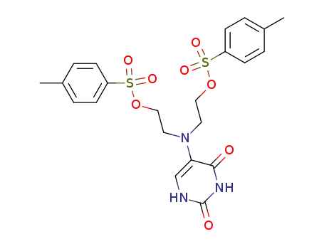 Molecular Structure of 16869-87-7 ([(2,4-dioxo-1,2,3,4-tetrahydropyrimidin-5-yl)imino]diethane-2,1-diyl bis(4-methylbenzenesulfonate))