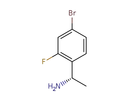 Molecular Structure of 1228559-00-9 ((1S)-1-(4-BROMO-2-FLUOROPHENYL)ETHYLAMINE)