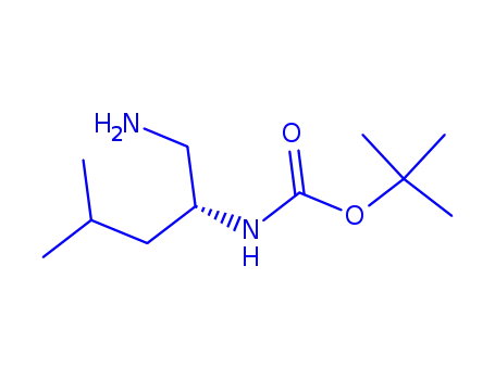 Molecular Structure of 321328-70-5 (Carbamic acid, [(1R)-1-(aminomethyl)-3-methylbutyl]-, 1,1-dimethylethyl ester)