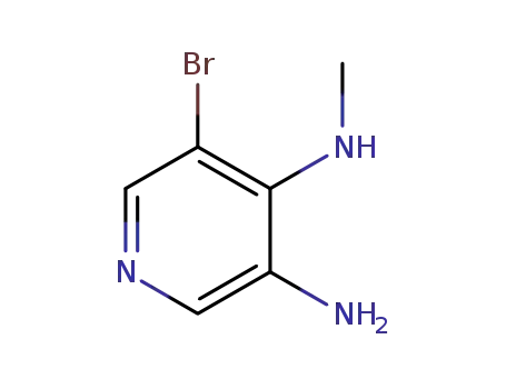 Molecular Structure of 1044771-99-4 (5-bromo-N4-methylpyridine-3,4-diamine)