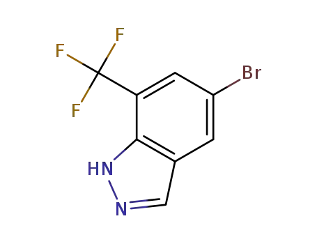 Molecular Structure of 1374258-43-1 (5-bromo-7-(trifluoromethyl)-1H-indazole)