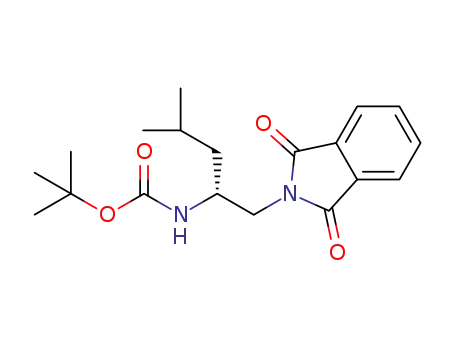 Molecular Structure of 1354225-98-1 ((R)-tert-butyl (1-(1,3-dioxoisoindolin-2-yl)-4-methylpentan-2-yl)carbamate)