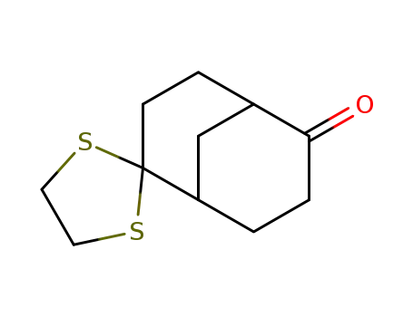 Molecular Structure of 27581-54-0 (Spiro[bicyclo[3.3.1]nonane-2,2'-[1,3]dithiolan]-6-one)