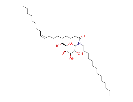 Molecular Structure of 99695-59-7 (N-Tetradecyl-N-(D-galactopyranosyl)-oleamide)