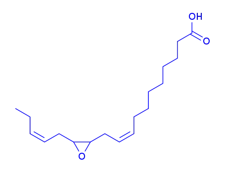 Molecular Structure of 100019-37-2 ((9Z)-11-{(2R)-2-[(3E)-pent-3-en-1-yl]oxiran-2-yl}undec-9-enoic acid)
