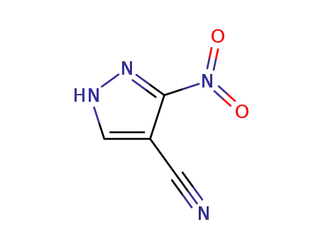 Molecular Structure of 39205-87-3 (1H-Pyrazole-4-carbonitrile,3-nitro-(9CI))