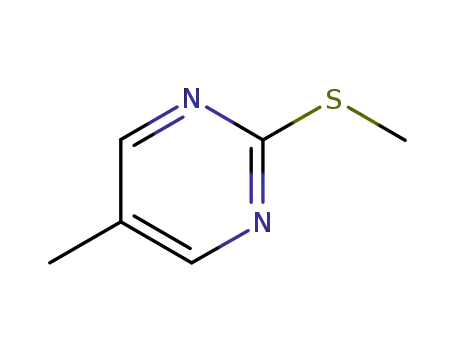 Molecular Structure of 100114-24-7 (5-METHYL-2-METHYLSULFANYL-PYRIMIDINE)
