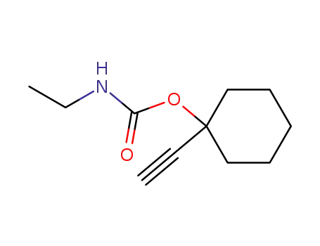 Molecular Structure of 100054-86-2 (Carbamic acid, ethyl-, 1-ethynylcyclohexyl ester (6CI))