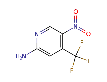 Molecular Structure of 1000152-83-9 (5-nitro-4-(trifluoromethyl)pyridin-2-amine)