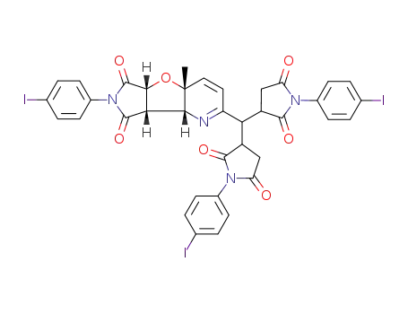 (4aR,5aR,8aS,8bR)-2-{Bis-[1-(4-iodo-phenyl)-2,5-dioxo-pyrrolidin-3-yl]-methyl}-7-(4-iodo-phenyl)-4a-methyl-4a,5a,8a,8b-tetrahydro-pyrrolo[3',4':4,5]furo[3,2-b]pyridine-6,8-dione