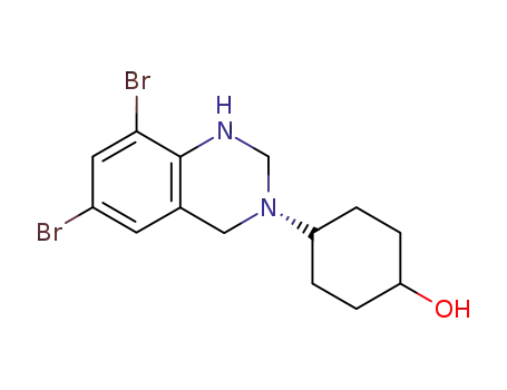 Molecular Structure of 18683-95-9 (6,8-Dibromo-3-(4α-hydroxycyclohexane-1β-yl)-1,2,3,4-tetrahydroquinazoline)